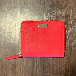 Kate Spade Red Small Bifold Wallet
